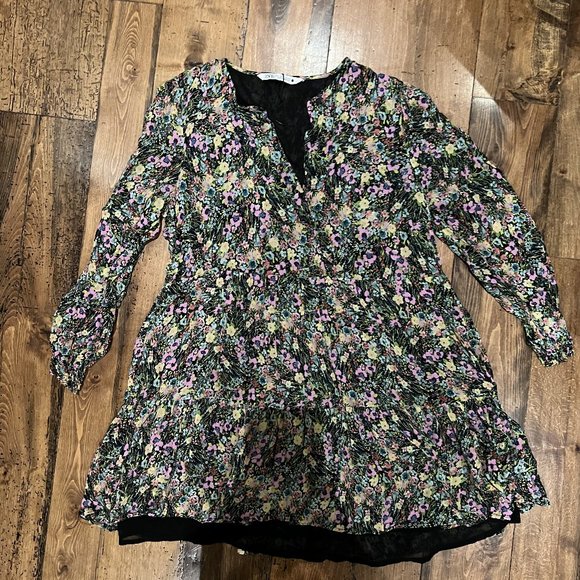Zara longsleeve floral mini dress - Picture 1 of 2